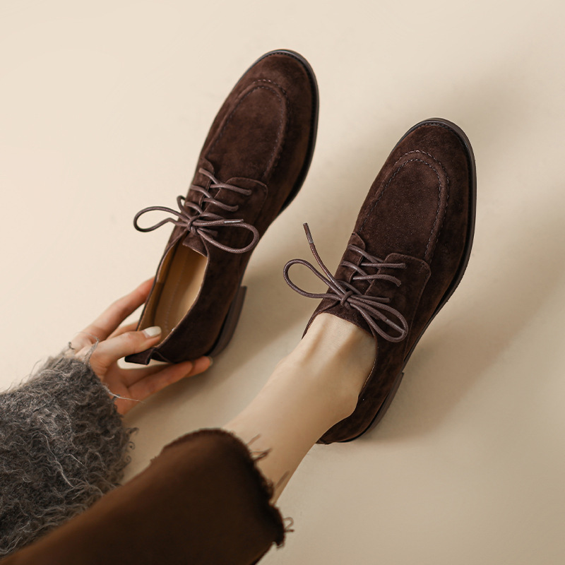 Oxford Lace Up Women - Sepatu Oxford Wanita Retro Musim Semi