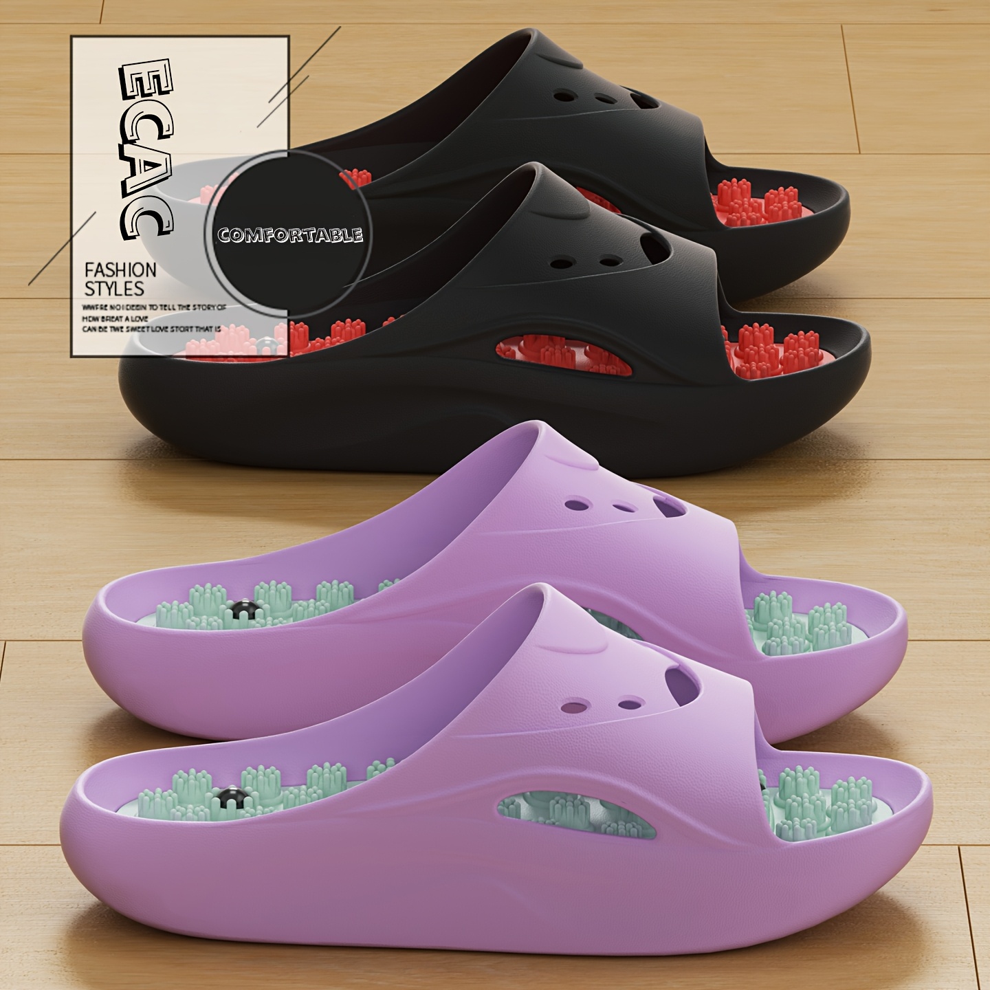 Sandal Pijat EVA Wanita Pria,  - Mule Slip On ulasan dan harga