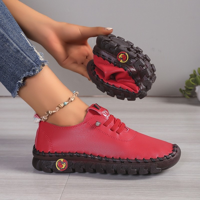 Sepatu Kasual Kulit Wanita, Mo - Oxford Lace Up Women ulasan dan harga